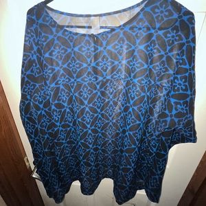 Sheer blue old navy blouse
